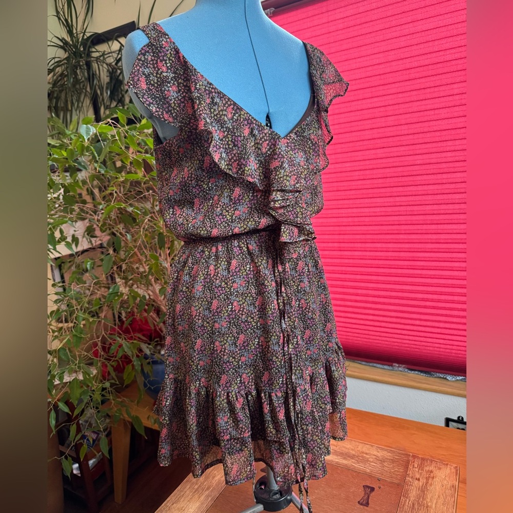 Mini Dress Floral w Ruffles S
